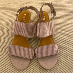 Purple high heel sandal Toms